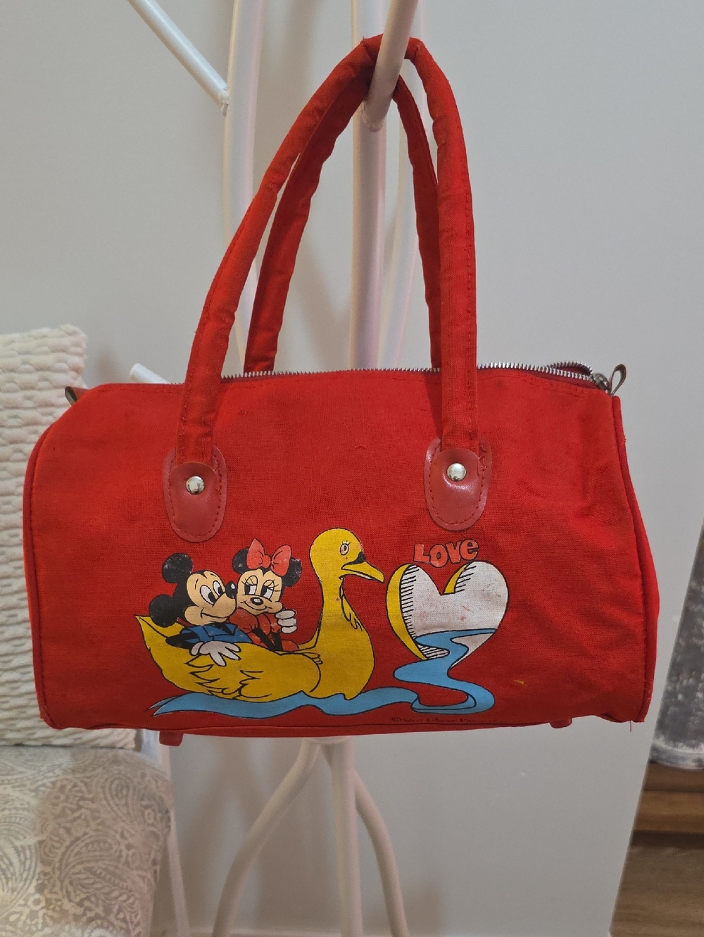Brunswick, mickey and mini love boat vintage 1970/80's Duffel bag.